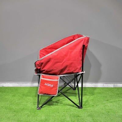 Geniş Oturumlu Katlanabilir Kamp Sandalyesi – Taşınabilir Konfor Koltuğu -Kırmızı 