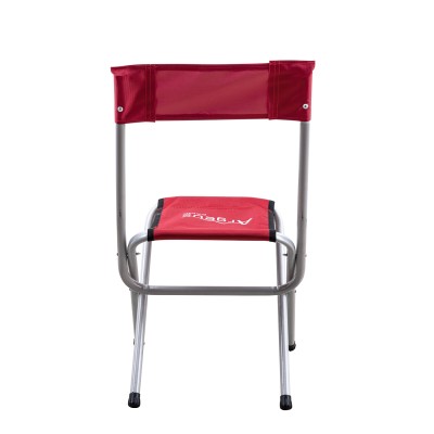 Katlanabilir Kamp Sandalyesi Kırmızı Sırt Destekli Hafif