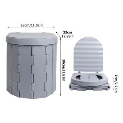 Katlanabilir Taşınabilir Kamp Tuvaleti – ABS Gövde, 158 kg Kapasiteli