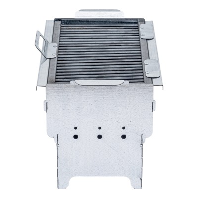 Katlanabilir Ayaklı Portatif Mangal - Paslanmaz - Argeus - Orta - Taşıma Çantalı