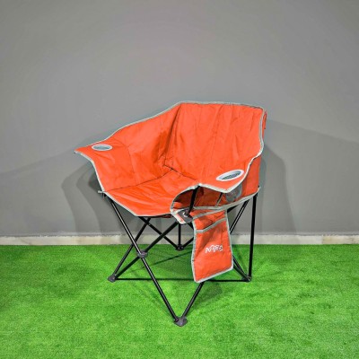 Turuncu  Bardaklıklı Geniş Kamp Sandalyesi | Katlanabilir Outdoor Koltuk