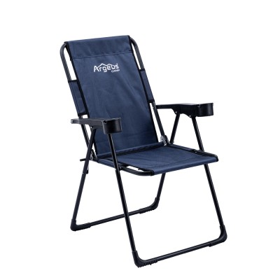 Lacivert Kamp Sandalyesi ve Katlanabilir Ahşap Görünümlü Masa Seti | Outdoor Set