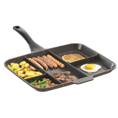 Çok Bölmeli Granit Tava – Pratik Çoklu Pişirme Tavası