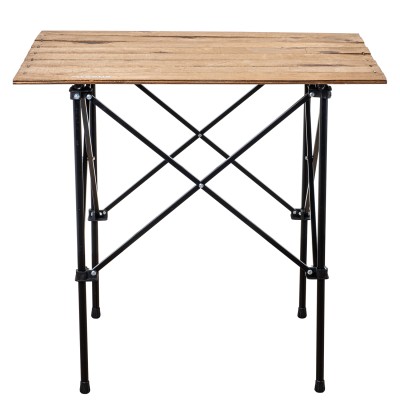 Katlanır Plaka Sistemli Ahşap Desenli Kamp Masası | Portatif Outdoor Masa