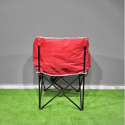 Geniş Oturumlu Katlanabilir Kamp Sandalyesi – Taşınabilir Konfor Koltuğu -Kırmızı 