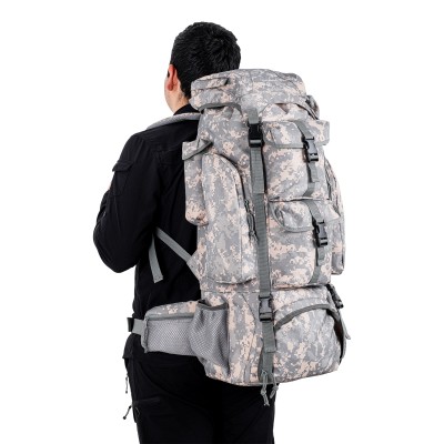 Savage 110 LT Ventura | Ekstra Geniş 110 Litre Trekking & Kamp Çantası Gri Dijital Kamuflaj 