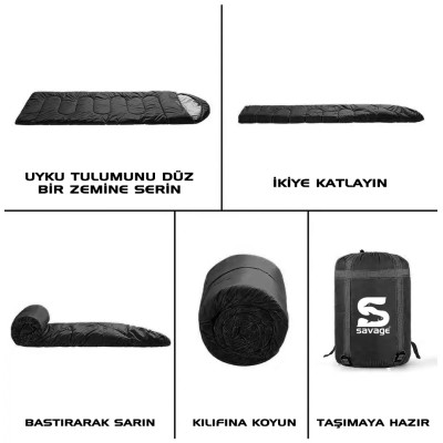 Bordo - Siyah Ultra Soğuk Koşullar Uyku Tulumu -35°C Extreme | Kış Kampı Ekipmanı