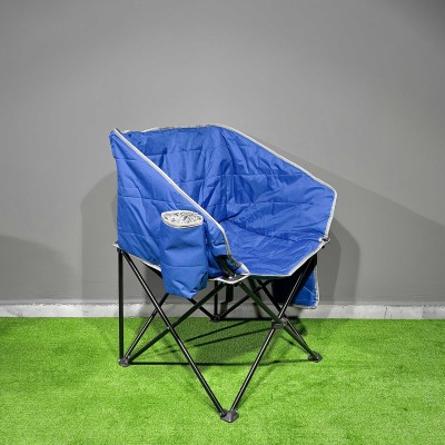Geniş Oturumlu Katlanabilir Kamp Sandalyesi | Rahat Taşınabilir Koltuk-Mavi