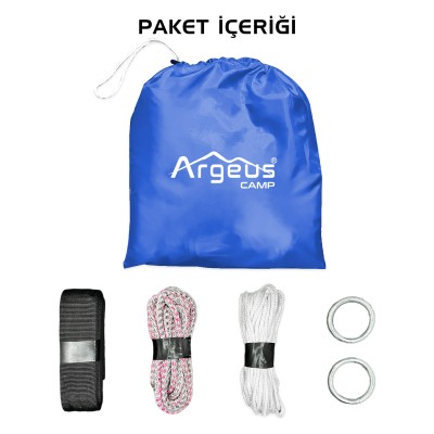 Mavi Sineklikli Kamp Hamak | Hafif, Koruyucu ve Kolay Kurulum