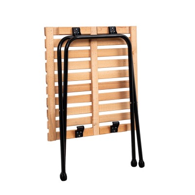 Doğal Ahşap Rulo Panel Kamp Masası | Portatif Katlanır Outdoor Masa