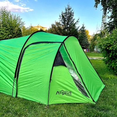 Yeşil ARG-202 Geniş Bagajlı 4 Kişilik Çift Tenteli Aile Kamp Çadırı