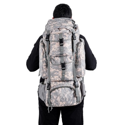 Savage 110 LT Ventura | Ekstra Geniş 110 Litre Trekking & Kamp Çantası Gri Dijital Kamuflaj 