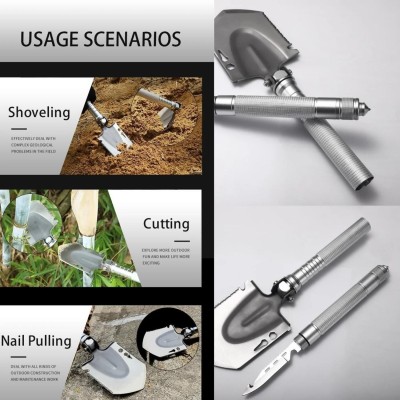 12 Fonksiyonlu Çok Amaçlı Katlanabilir Taktik Kürek | Hafif ve Dayanıklı Outdoor Kürek