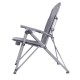 Ayarlanabilir Gri Katlanabilir Kamp Sandalyesi | Ergonomik ve Dayanıklı Model