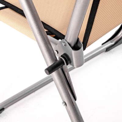 Bej Katlanabilir Kamp Sandalyesi | Dayanıklı ,Bardaklıklı ve Rahat Kamp Koltuğu