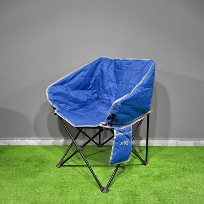 Geniş Oturumlu Katlanabilir Kamp Sandalyesi | Rahat Taşınabilir Koltuk-Mavi