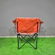 Turuncu  Bardaklıklı Geniş Kamp Sandalyesi | Katlanabilir Outdoor Koltuk