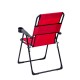 Katlanabilir Kırmızı Kamp Sandalyesi Kolçaklı Bardaklıklı Dayanıklı