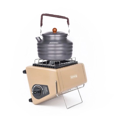 Bej Taşınabilir Kartuşlu Kamp Isıtıcı ve Ocak 