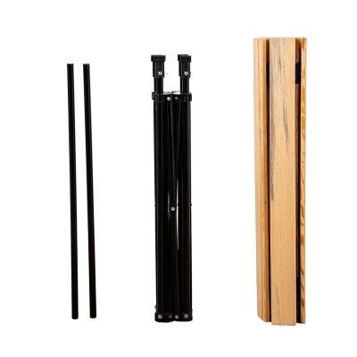 Doğal Ahşap XL Kamp Masası | Taşıma Çantalı Portatif Katlanır Outdoor Masa