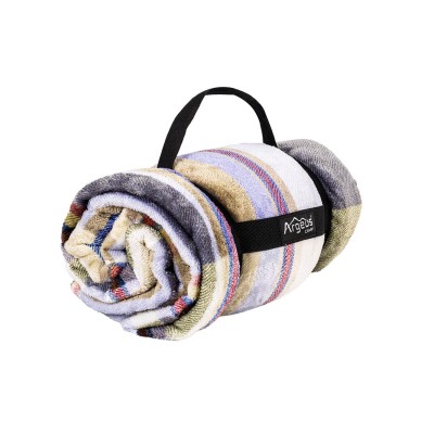 Haki-Ekose Çift Taraflı Polar Piknik ve Kamp Örtüsü 215×150 cm